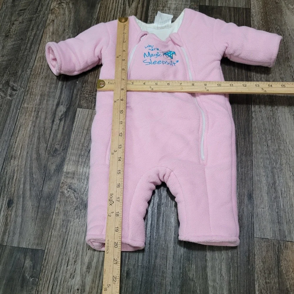 Baby Merlin Magic Sleepsuit Baby Small 3-6 Months Pink Good Padded Swaddle Baby